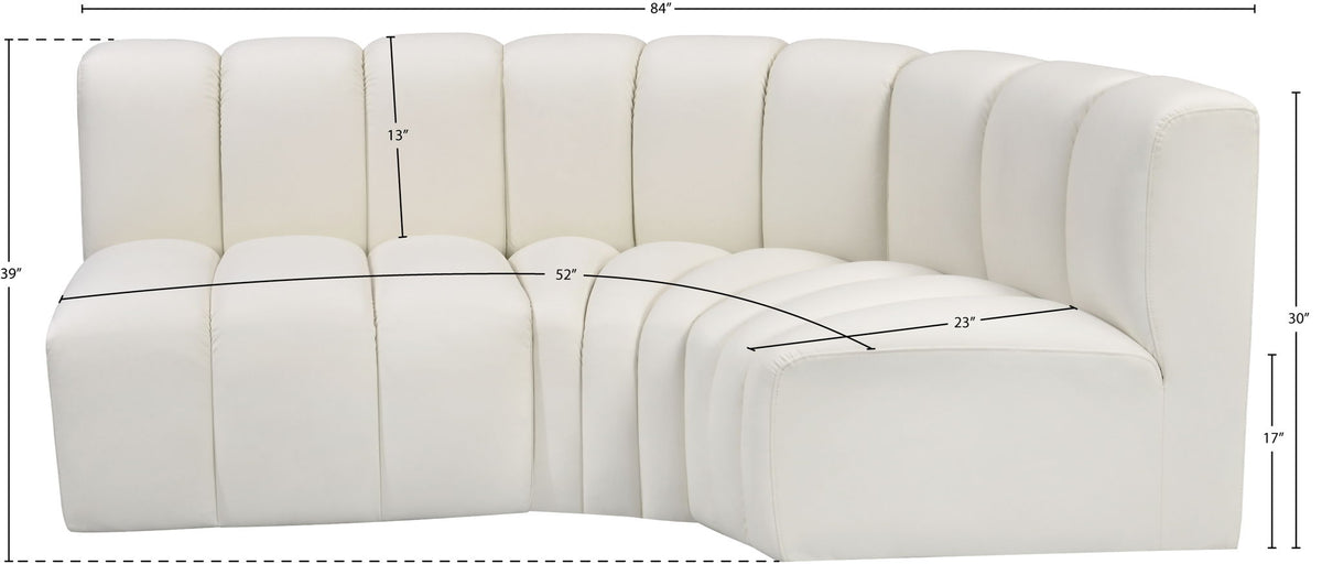 Arc - Faux Leather 3 Piece Sofa