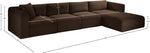 Shaggy - 4 Piece Modular Sectional
