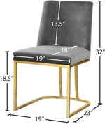 Heidi - Dining Chair with Gold Legs (Set of 2)