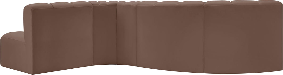 Arc - Faux Leather 5 Piece Modular Sofa