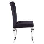 Fabiola - Side Chair (Set of 2) - Black Fabric & Stainless Steel