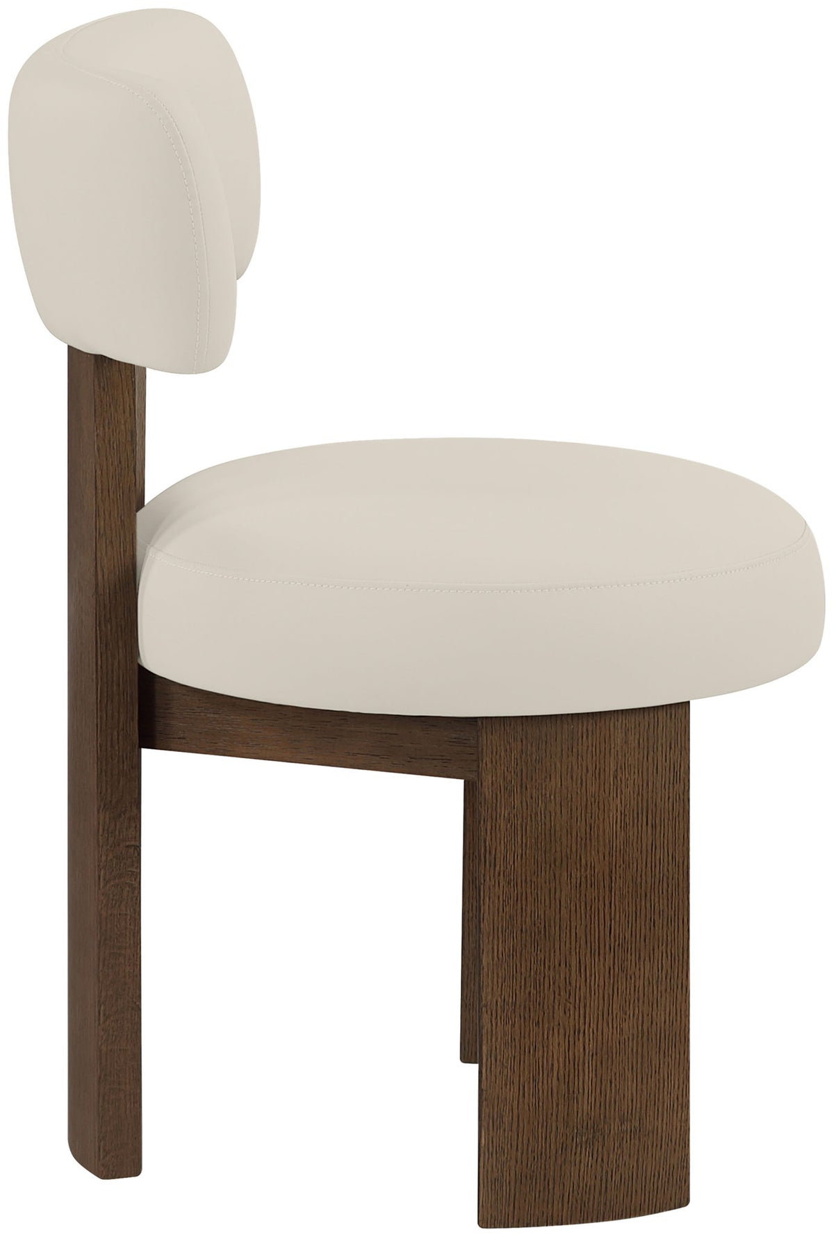 Atelier - Vegan Leather Upholstered Dining Chair (Set of 2) - Taupe / Painted Brown