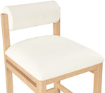 Roundhill - Faux Leather Counter Stool - Natural Frame