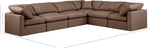 Indulge - Faux Leather 6 Piece Modular Corner Sectional