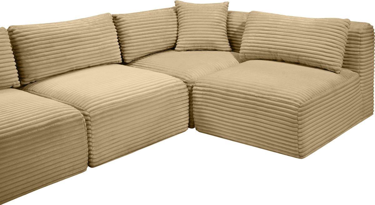 Shaggy - 6 Piece Modular U-Shaped Armless Sectional