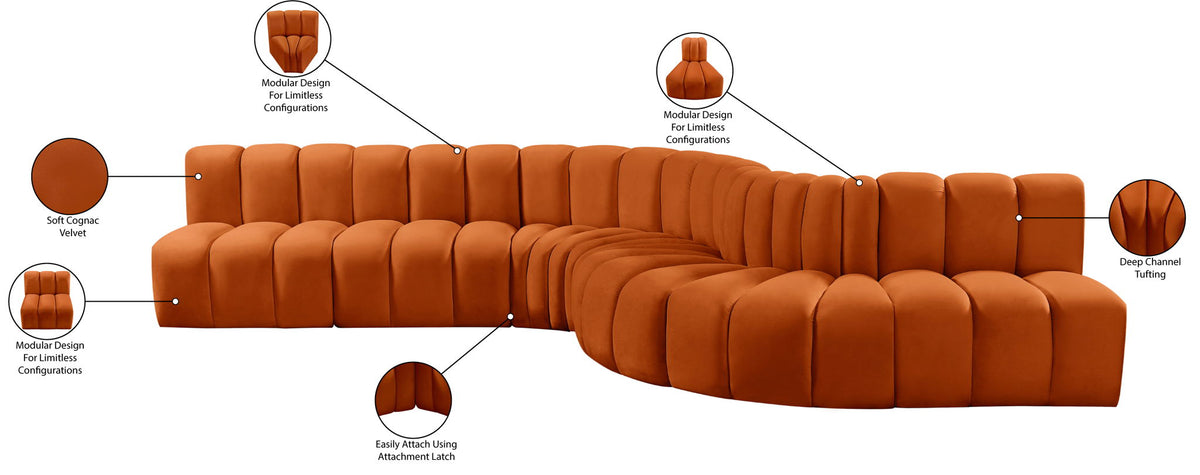 Arc - Velvet 7 Piece Modular Sofa