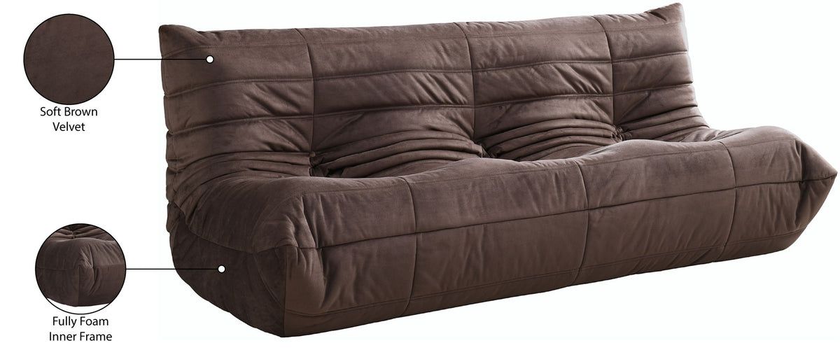 Relax - Velvet 77.75" Upholstered Sofa