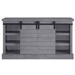 Amrita - TV Stand With Fireplace - Gray Oak