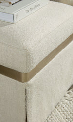 Melange - Dream Weaver Pouf - White