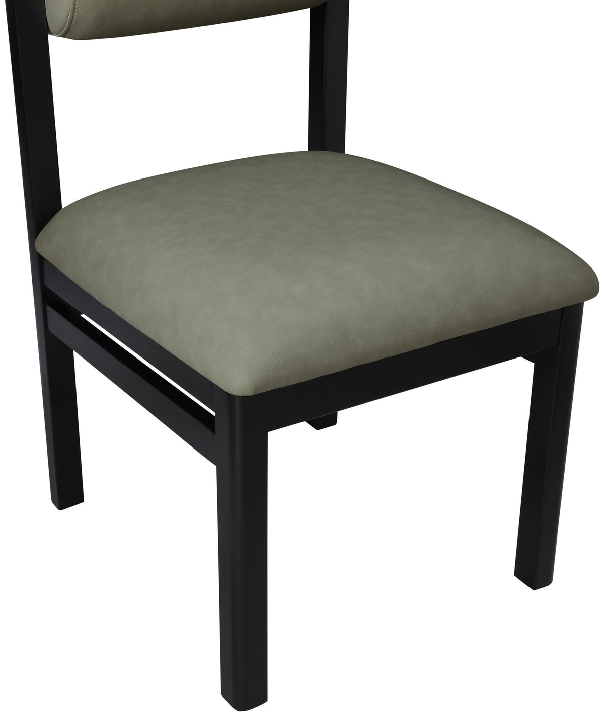 Roundhill - Faux Leather Dining Chair (Set of 2) - Black Frame