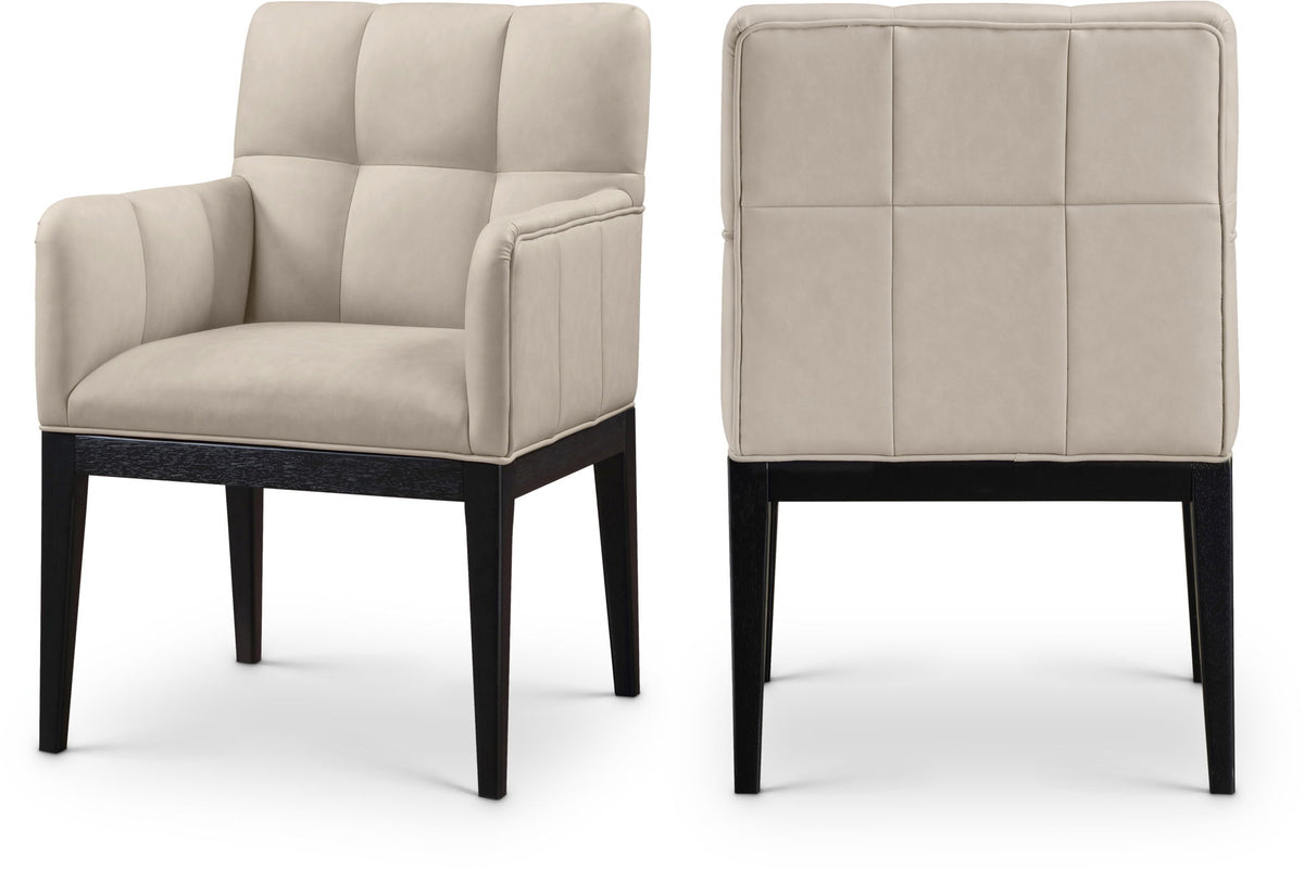 Adrian - Dining Arm Chair (Set of 2) - Black Legs