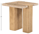 Ravenna - Genuine Fabric Travertine And Oak Wood Table