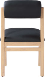 Roundhill - Faux Leather Dining Chair (Set of 2) - Natural Frame