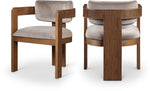 Sacha - Velvet Dining Chair With Brown Base (Set of 2)