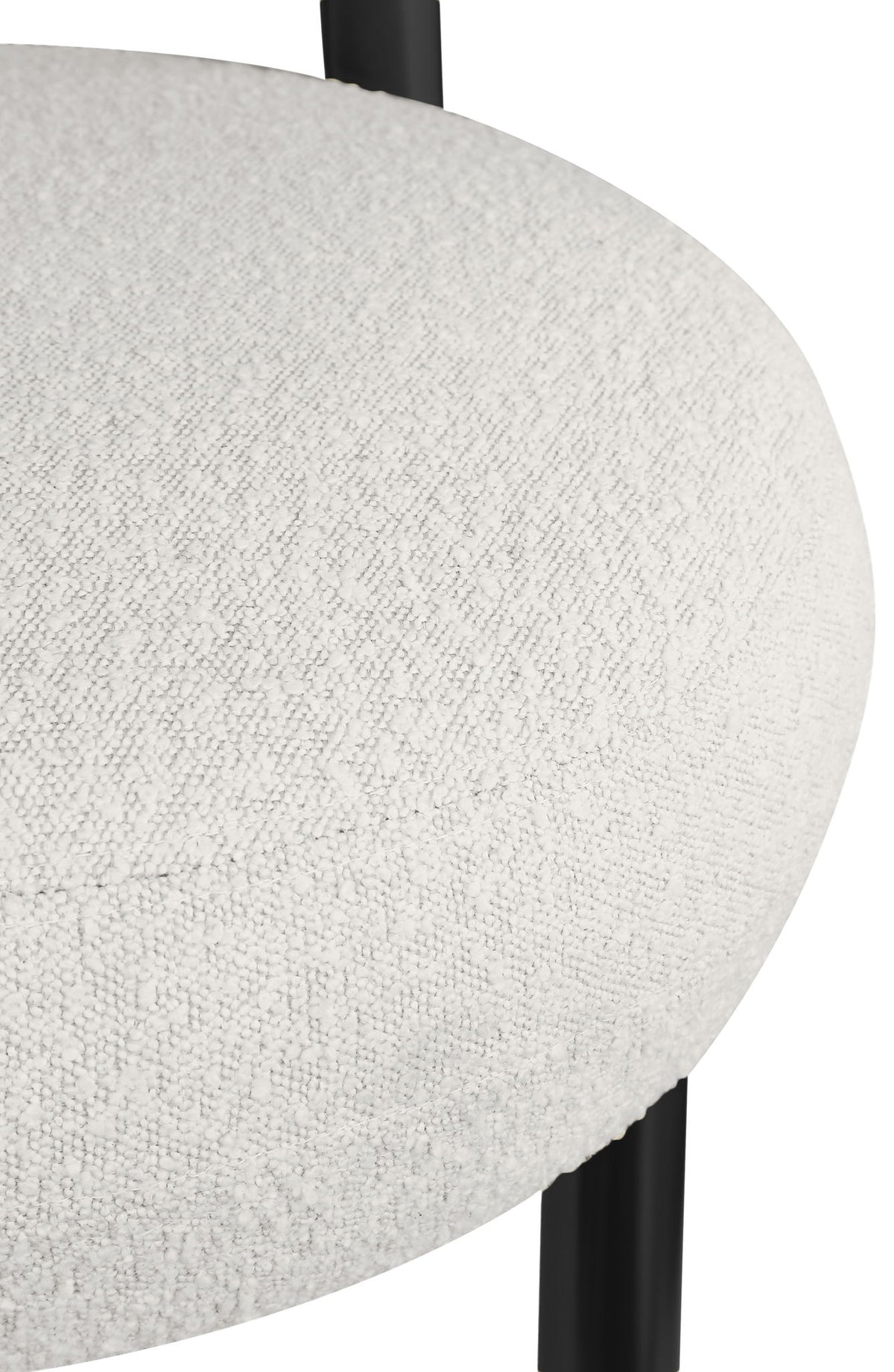 Bordeaux - Boucle Fabric Accent Chair With Black Legs