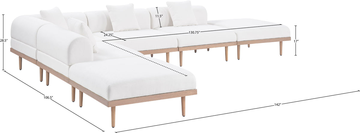 Laguna - 6 Piece 142" Outdoor Patio Modular Sectional