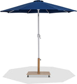 Fiji - Aluminum Patio Umbrella With Square Teak And White Base
