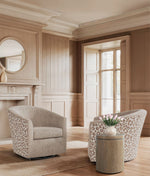 Sonnet - Round Side Table - Dark Gray / Light Brown