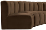 Arc - Velvet 4 Piece L-Shaped Modular Sofa