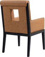 Gwendolyn - Faux Leather Dining Arm Chair With Black Frame