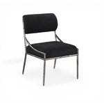 Bastille - Upholstered Dining Side Chair (Set of 2) - Silver Frame