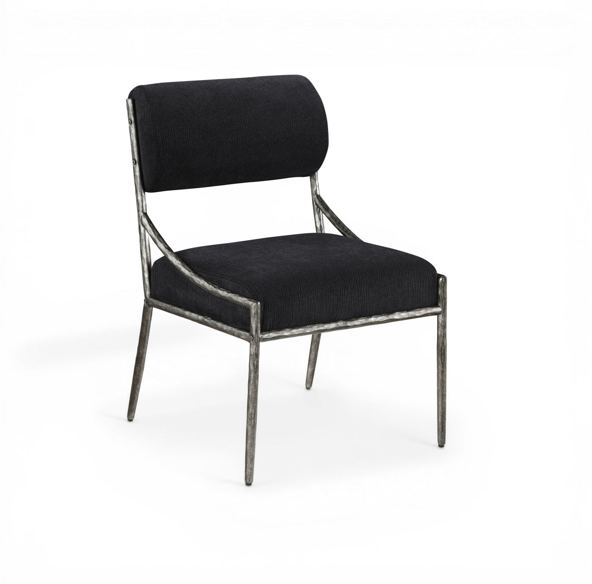 Bastille - Upholstered Dining Side Chair (Set of 2) - Silver Frame