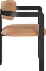 Aurum - Vegan Leather Upholstered Dining Chair With Graphite Black Base (Set of 2)