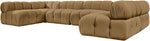Orin - U-Shaped Velvet 6 Piece Modular Sectional