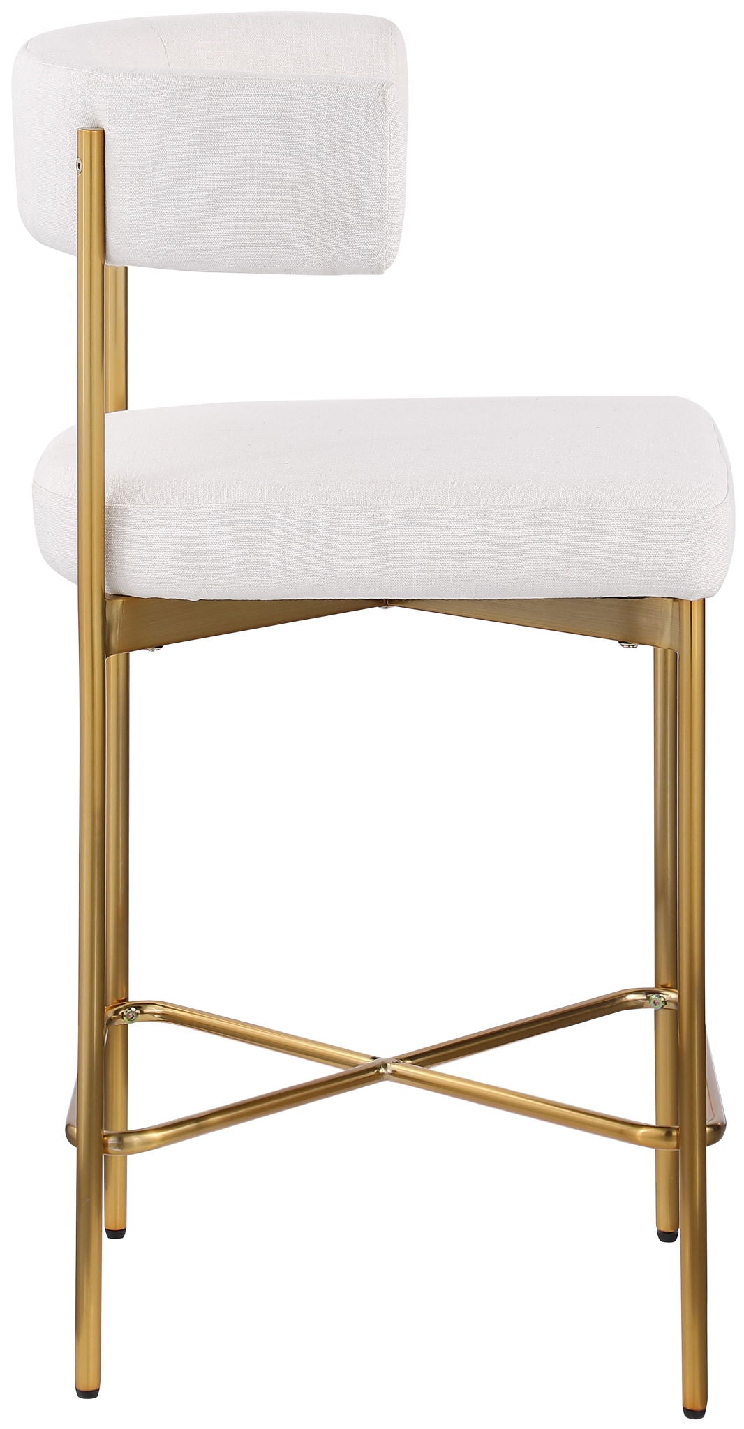 Rivage - Durable Stool With Gold Frame (Set of 2)