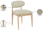 Riccio - Faux Leather Dining Side Chair (Set of 2) - Natural Frame