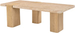 Ravenna - Genuine Fabric Travertine And Oak Wood Table