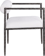 Axis - Linen Textured Cream Fabric Upholstered Dining Chair (Set of 2)
