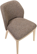 Valeo - Linen Textured Fabric Upholstered Dining Chair (Set of 2) - Painted Natural Base
