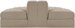 Rummi - Velvet Performance Fabric Upholstered 2 Piece  Rounded Modular Loveseat