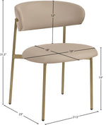 Lupita - Dining Chair With Brushed Gold Legs (Set of 2)