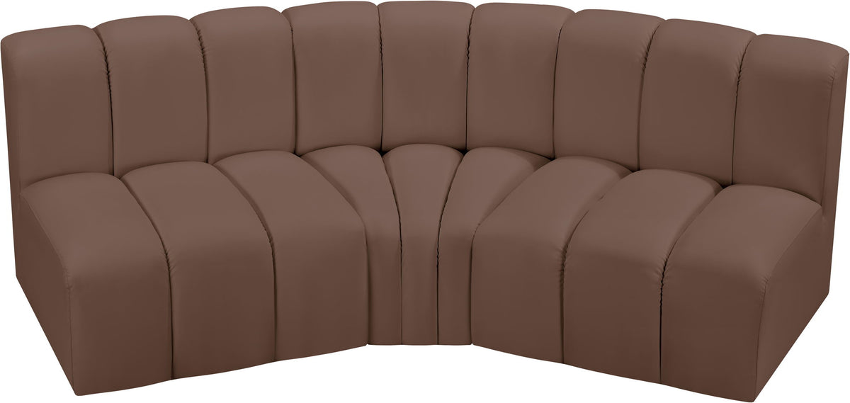 Arc - Faux Leather 3 Piece Modular Corner Sofa