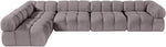 Orin - Velvet 5 Piece Modular Sectional