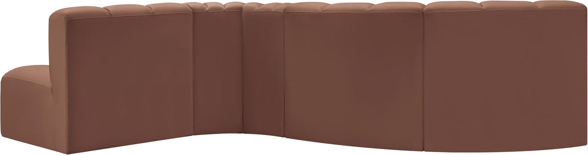 Arc - Faux Leather 5 Piece Modular Sofa