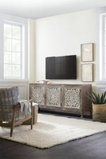 Home Accent - 80" Entertainment Console - Light Brown