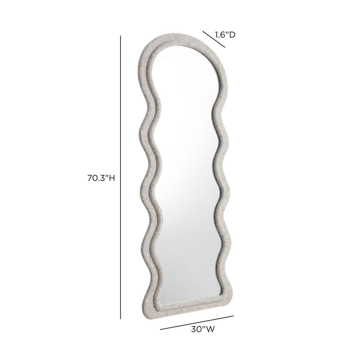 Rhodes - Velvet Floor Mirror