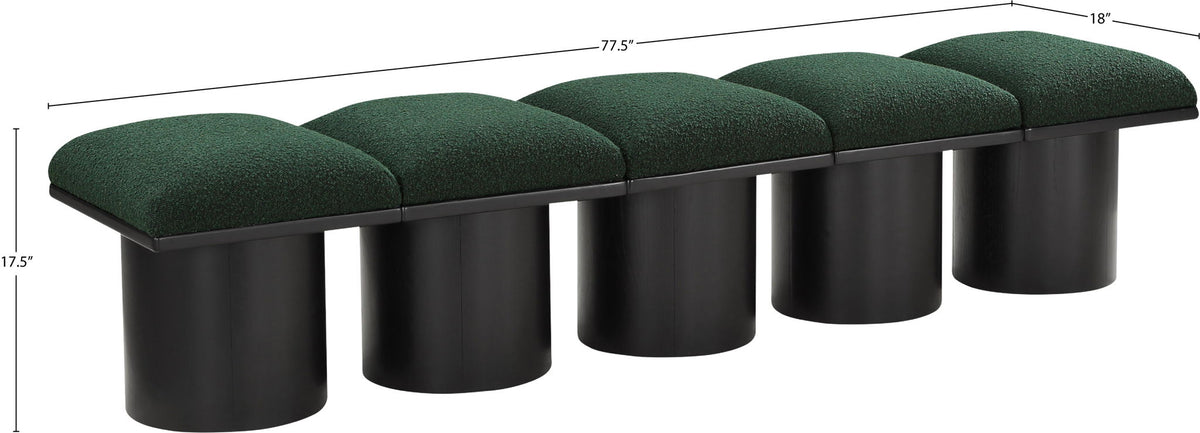 Pavilion - 5 Piece Modular Bench With Black Base