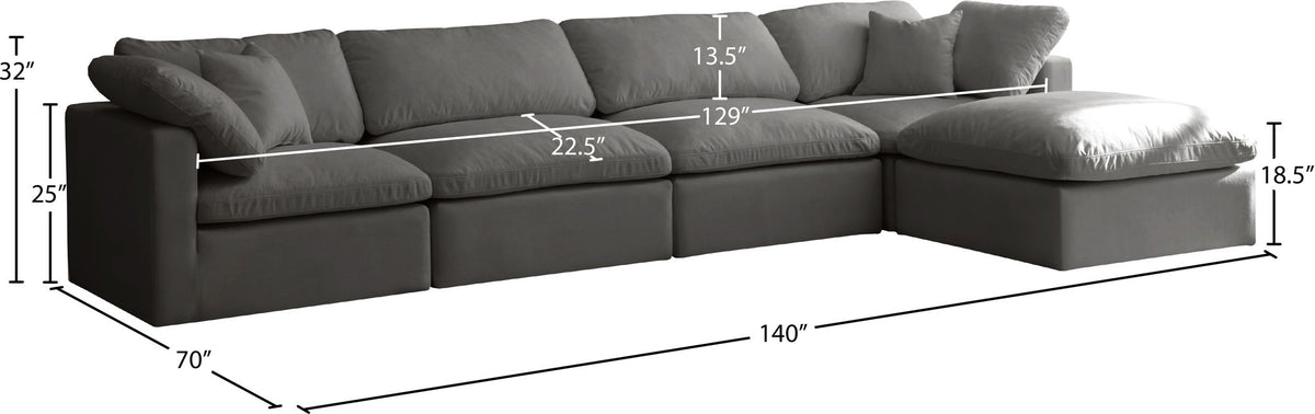Plush - 5 Piece Modular Sectional