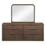 Leanna - Dresser With Wood Top - Brown Oak