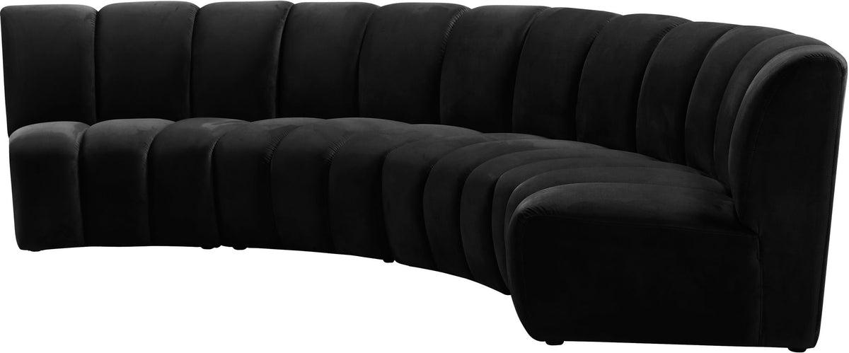 Infinity - 4 Piece Velvet Modular Sectional