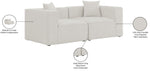 Cube - Linen Modular 2 Seat Sofa