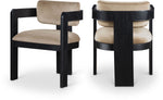 Sacha - Velvet Dining Chair With Black Base (Set of 2)