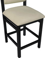 Roundhill - Faux Leather Counter Stool - Black Frame