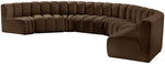 Arc - Velvet 8 Piece U-Shaped Modular Sofa
