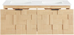 Leonardo - Engineered Stone And Solid Wood 24" Wall Mounted Bathroom Vanity