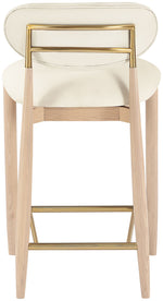 Riccio - Stool - Natural And Gold Frame